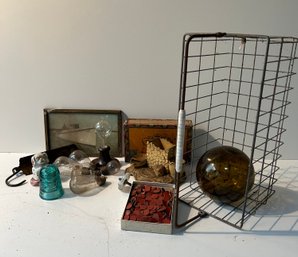 Collection Of Vintage Lightbulbs - Scale - Wire Basket - Etc..