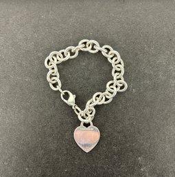 Tiffany And Co.  Sterling Heart Bracelet