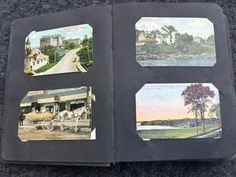 Approximately 200 Post Cards, In Album, Approx 60 Mass. Other Are Ri, NH, NYC, And A Few USA. C. 1908.