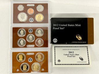 Four (4) 2012  U.S. Mint Proof Sets