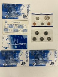 Three (3) 1999 Philadelphia U.S. Mint Uncirculated Coin Sets