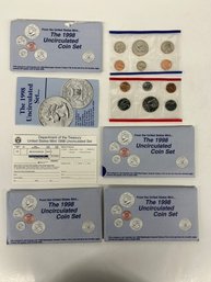 Four (4) 1998 U.S. Mint Uncirculated Coin Sets
