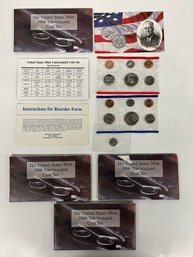 Four (4) 1996 U.S. Mint Uncirculated Coin Sets