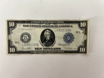 One (1) 1913 Ten Dollar Bill