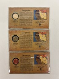Lot Of 3 First Day Issue Sacagawea One Dollar Coins