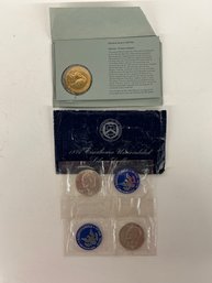 Two (2) Uncirculated 1971 Silver Dollars And One Thomas Jefferson 1976 First Day Cover