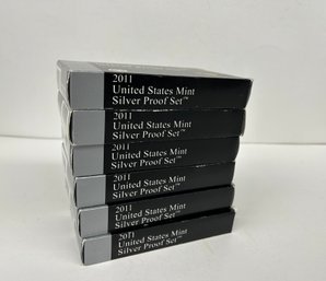 Six (6) 2011 U.S. Mint Silver Proof Sets
