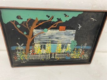 Decorated Country Tin Tray - 11x15