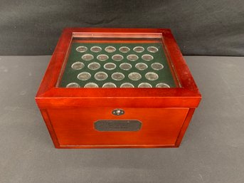 U S National Parks State Quarters In Display Case - (some Missing)