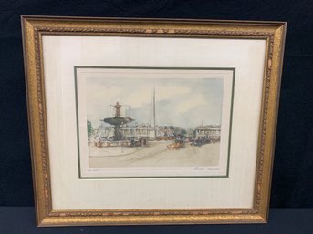 Colored Etching Signed And Numbered - Charles Blondin - 17x20