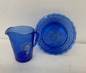 Shirley Temple Pitcher And Bowl