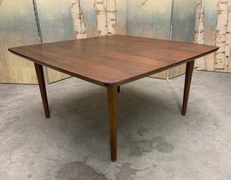 MCM Made In Sweden Low Table 31 Inches Sq. 16 Inches Tall - Veneer Loses On Edges - Ring Marks Etc