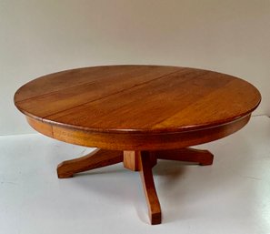 Round Oak Coffee Table - 42x19