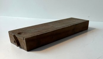 Wood Box With Sliding Top 9.5x3x1
