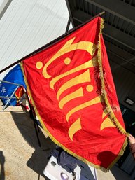 Red And Gold Flag - 48x60  - See Photos For Condition