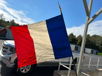 French Flag - 50x62 - Wrinkled - See Photos For Condition