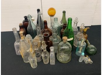 Large Lot Of Vintage Bottles