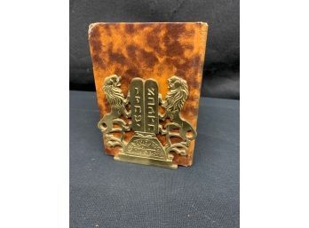 Leather Bound 5 Books Of Moses In Judaica Holder