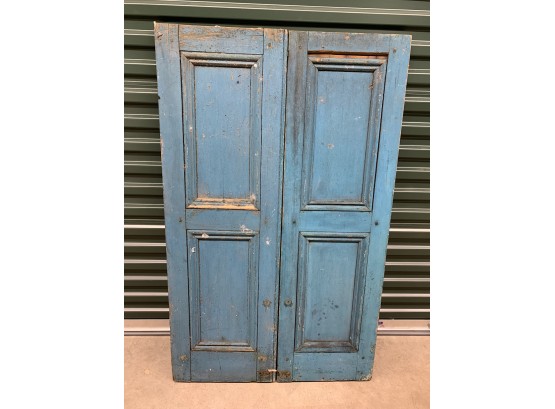 Pair Of Early Blue Shutters 15x51