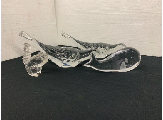 Lot Of Heavy Clear Glass Animal Figures