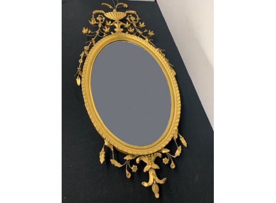 Federal Oval Gilded Mirror.- Some Losses To The Gilding.   19x50