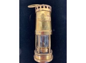 Brass Miner Lantern  By E Thomas And Williams LTD Cambrian Works - South Wales - 6 Inches