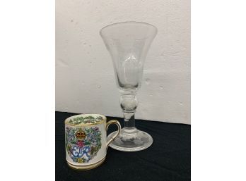 Coronation Cup And Glass