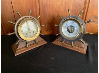 Chelsea Barometer And Ships Clock