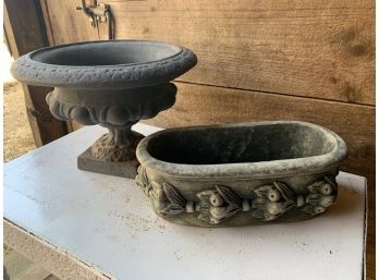Small Composition Urn And Planter