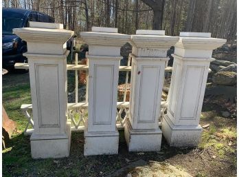 4 Custom Crafted Columns Copied From A Portsmouth Nh Estate. - 18x56
