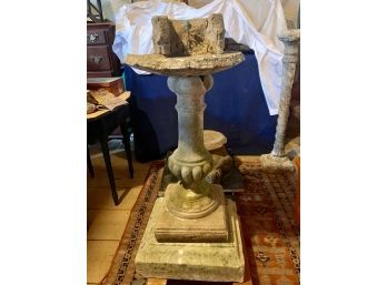 Cement Fountain On Base.   As Is 36x17 -   Base 16x18x8