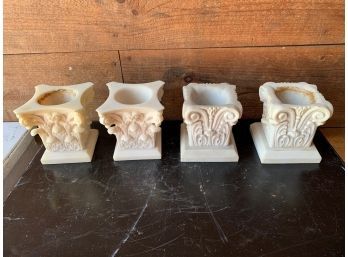 4 Small Resin Planters 4.5 Inches