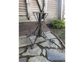 Vintage Iron Table Base 23x29.  11 Inch Plate For Top