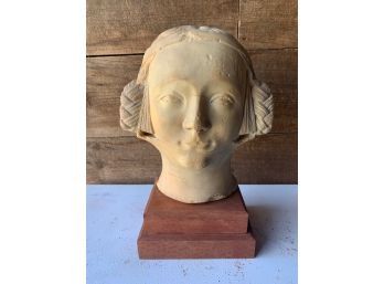 Alva Museum Replica Alabaster Bust Of A Medieval Woman - 1980