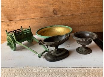 Misc Lot Of Small Metal Planters