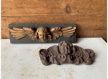 2 Angel Wall Plaques 10 & 15 Inches