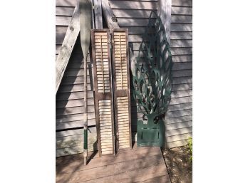 Misc Outdoor Decoration- Pr Shutters - Paddle - Cut Out Wood Tree Sculpture