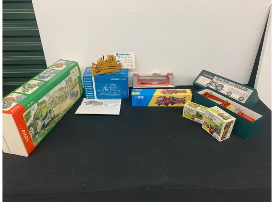Lot Of Die Cast Farm And Fire Trucks