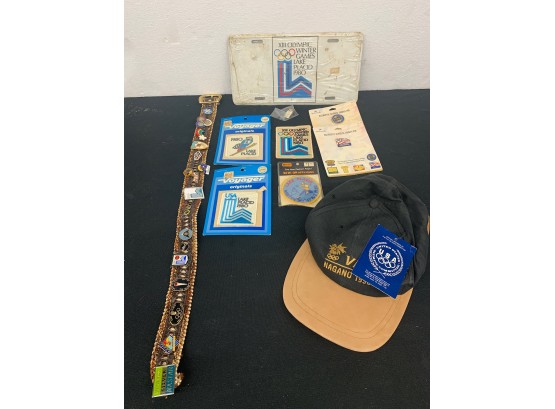 Lot Of 1980 Olympic Pins, Patches, Etc