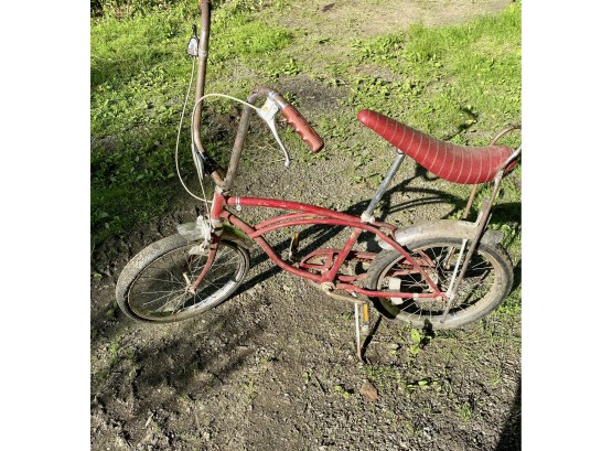 Vintage Red Banana Seat Schwinn Bicycle