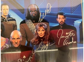 Autographed Photo - Star Trek TNG Cast With Certificate Of Authenticity