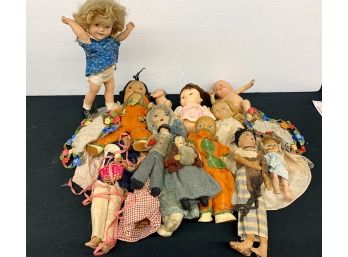 Lot Of Misc Old Dolls As Is.  Could Use Good Cleaning