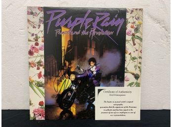 Signed Purple Rain Record Album With Certificate Of Authenticity