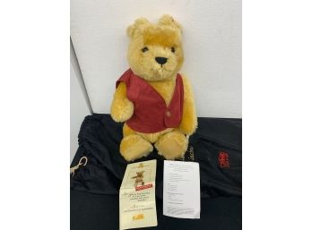 Large Steiff Winnie The Pooh With Pouch