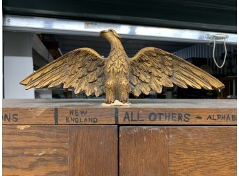 Vintage Chestnut Hill Post Office Cabinet With Carved Eagle