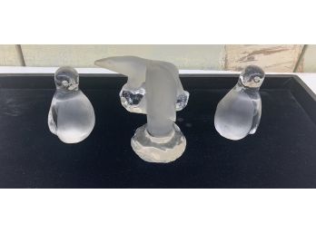 4 Frosted Glass Figures