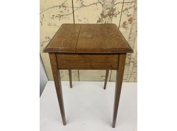 Vintage Oak Side Table -16x24.5