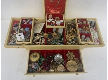 Large Jewelry Box With Contents