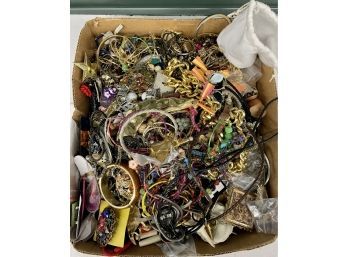 Large Tray Lot Of Costume Jewelry