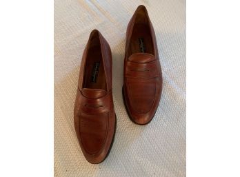 Pair Of Mens Ferragamo Tan Loafers Size 9 D